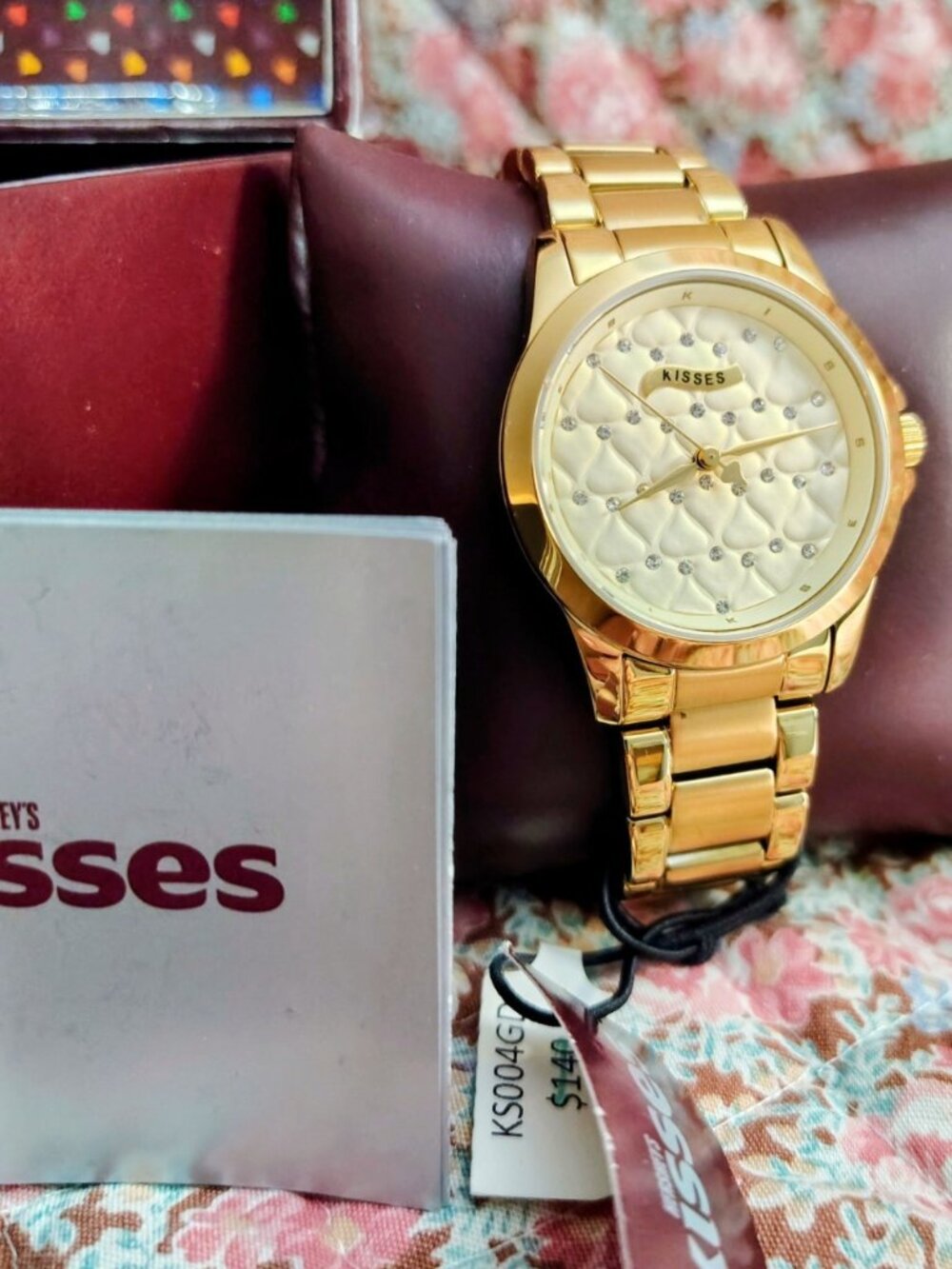 NWT NIB Hershey Kisses Silver Stainless Steel Watch MSRP 140